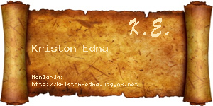 Kriston Edna névjegykártya